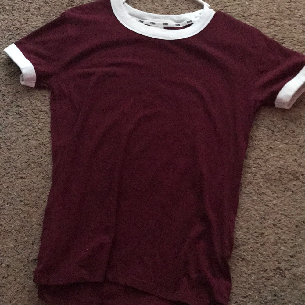 Maroon PINK T-Shirt